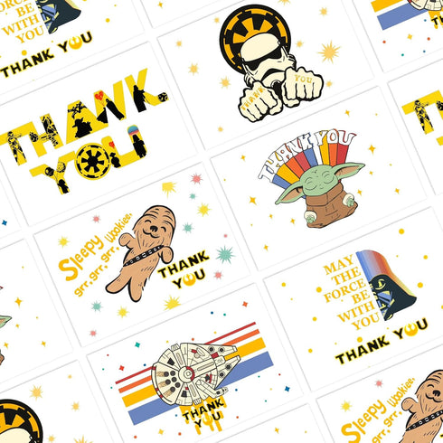 Tbwoet 4 6 48 Packs Star Thank You Cards Wtih Envelopes & Stickers,Greeting Note Blank Cards