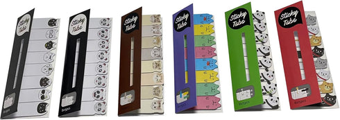 Cutepaper - Mini Lovely Cats Bookmark Sticky Notes, 720 Pages Colorful Memo Pad, Cute Animals Sticky Page Flags Gift
