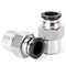 TAILONZ PNEUMATIC Male Straight Push to Connect Fittings, 3/8 Inch Tube OD x 1/4 Inch NPT Thread, Pack of 10