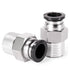 TAILONZ PNEUMATIC Male Straight Push to Connect Fittings, 3/8 Inch Tube OD x 1/4 Inch NPT Thread, Pack of 10