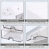 Desk Organizer with Drawer, Small Pencil Holder, 2 Drawers + 4 Compartments for Office Home Storage (White)