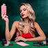 4 Sets CroBlissful Pink Money Bank Acrylic Box for Gambler Winner Bank Portable Safe Casino Money Box Gift for Gambler