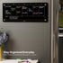 Yeoux Black Glass Golden Weekly Dry Erase Calendar Whiteboard 23x9.5" for Home Office, 7 Days Planner, 4 Markers