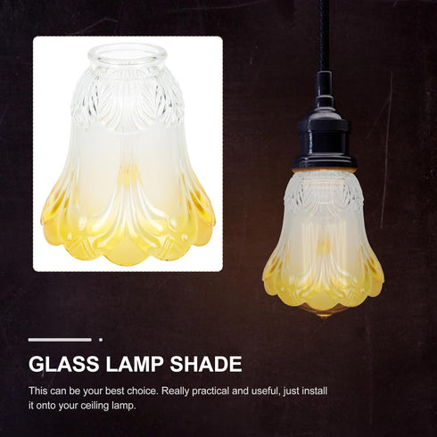 Kisangel Modern Frosted Glass Lamp Shade Ceiling Fan Light Cover Small Indoor Pendant Light Fixture Replacement