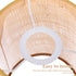 E27/E14 Woven Rattan Lampshade for Table and Floor Lamps, Rustic Light Brown Drum Design, Decorative Lantern Shade