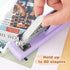 Office Stapler, Portable Durable Staplers for Desk, Stapler Supplies (Purple)
