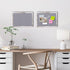 Gray Felt Bulletin Board, Decorative Hanging Boards with White Rustic Wood Frame, Vision Board for Office Home