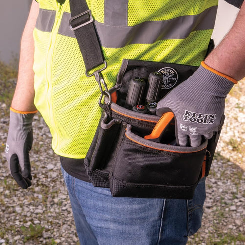Klein Tools 60590 Cut Resistant Work Gloves, X-Large, 2-Pair, Knit Dipped Nitrile Coated, Touchscreen Capable