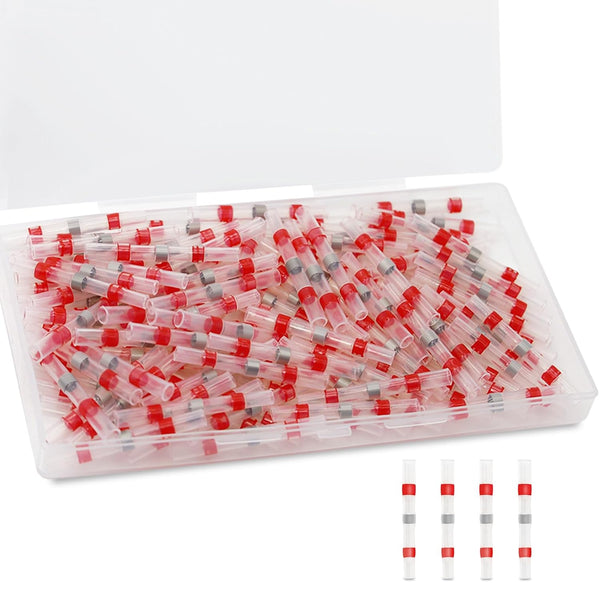 120PCS Solder Seal Wire Connectors, Heat Shrink Wire Butt Connectors for 22-18 AWG Waterproof Applications