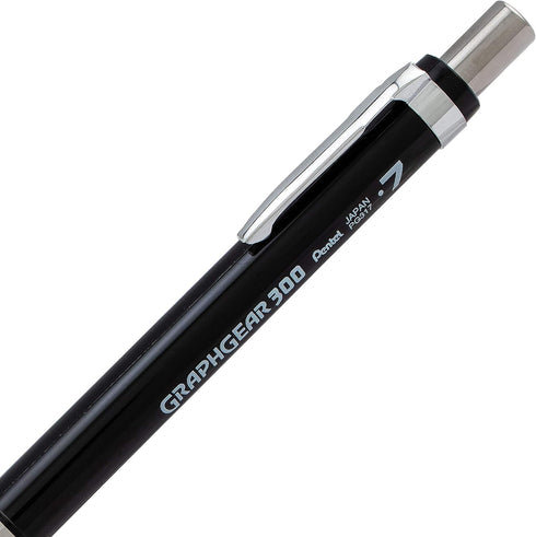 Pentel GraphGear 300 Mechanical Pencil, Box of 12, 0.7mm, Black