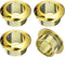 uxcell 4Pcs Cable Hole Cover - 12/32 inch(18mm) ABS Gold Cord Grommet Organizer for Office Desktop Wire