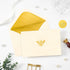 50 Pack 4x6, Crisky Blank Cards and Envelopes Embossed Gold Foil Bee Blank Greeting Cards Bulk for Wedding, Bridal