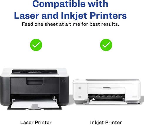 Printable Postcards Avery, 4.25" x 5.5", Ivory, 100 Blank Postcards for Laser and Inkjet Printers (5919)