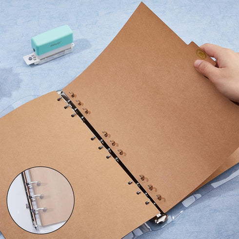 SUPERFINDINGS 2PCS Clear B5 Notebook Binder, PVC Plastic Covers, 9-Ring Loose Leaf Binder, Clear Protector