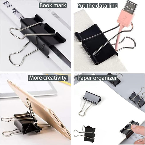 Extra Large Binder Clips 2.4 Inch, 36 Pack, Upgrade Giant Paper Clips for Office and Home Supplies, Black