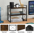 YINMIT Desktop Shelf Organizer - 2 Tier Wood Desk Storage Rack and Freestanding Display Shelf for Office, Home,
