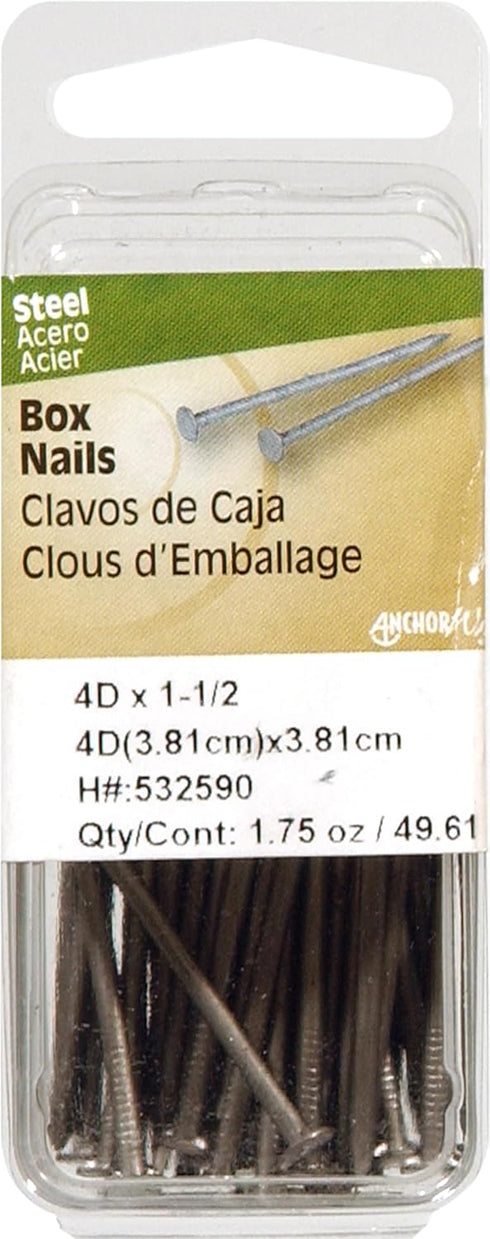 The Hillman Group 532590 Box Nails, 4D, 1-1/2-Inch