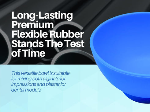 Artman Instruments Dental Mixing Bowl, Lab Flexible Rubber Mixing Bowl for Alginate Impression Plaster Materials, Medium