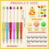 Ctosree 12 Pcs Beadable Pens Kit Silicone Focal Beads for Beadable Pens DIY Cute Animals Bead Pens Making Kit Cow Dinosaur Rainbow Beaded Ballpoint Pen Black Ink School Supplies(Fruit Food)