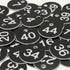 StayMax Plastic ID Number Tags - Engraved Key Tags Without Key Rings (1-50, Black)