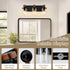 Ablwigh 3-Light Farmhouse Bathroom Light Fixtures, Black Bathroom Vanity Light Fixtures Over Mirror, Rustic Sconces