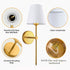 Sets 2, Wall Sconces of Retro Industrial Wall Lamps, Vanity Sconces Wall Lighting with White Fabric Shades, Wall Lights