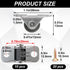 Deozu 10 1/2 Inch Pcs Mini Caster Wheels for Small Appliances, Mini Wheels, Metal Mini Casters, Small Wheels