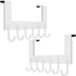 WEBI Over The Door Hook - Towel Rack and Coat Hanger for Bathroom, 2 Packs, White
