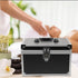 24x16x16cm FOMIYES Portable Tool Box Organizer with Waterproof Lining, Compact Black Storage Case for Foot Therapy