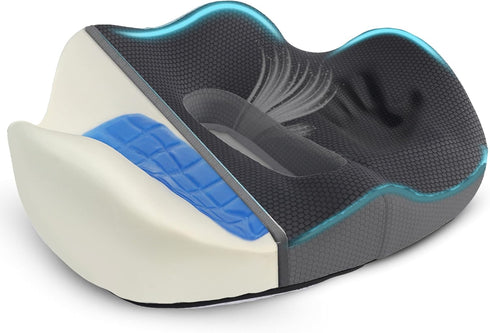 CoolSit Gel Seat Cushion for Office Chair, Car, or Wheelchair Orthopedic Memory Foam