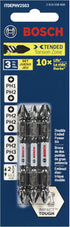 BOSCH ITDEPHV2503 3-Piece Impact Tough Double-Ended Screwdriving Bit Assorted Set, 2-1/2 In.