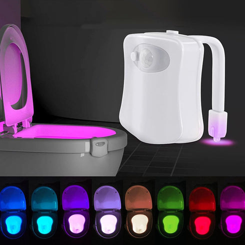 INTSUPERMAI 8 8 Toilet Night Light Color Motion Sensor LED Toilet Bowl Lights Inside Toilet Light Color Changing Smart