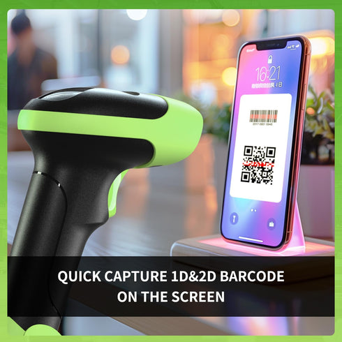 NetumScan 2D Handheld USB Barcode Scanner Reader for Computers, Handheld Wired Automatic QR Bar Code Scanners
