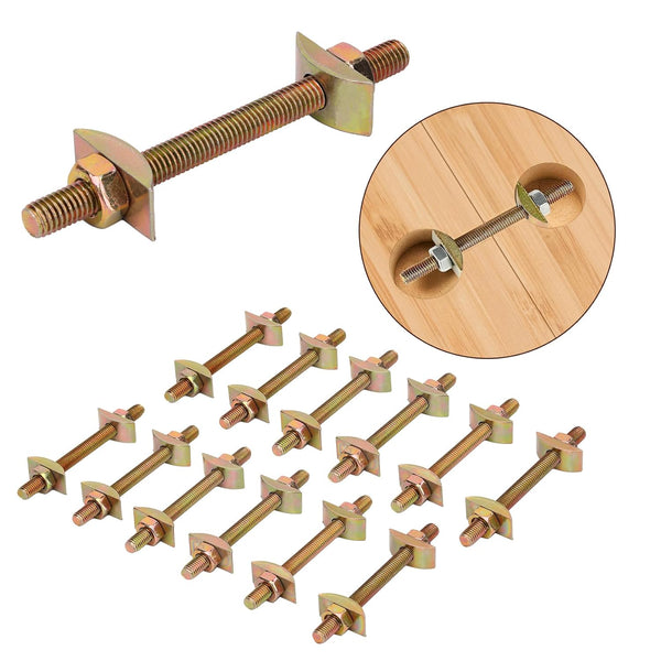 Countertop Connector, Furniture Fastening Connectors, Table Top Fasteners, Joint Connector Kit, 5/16" x 3-1/2" (12PCS)