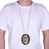 Wisdompro Cowhide Leather Police Badge Holder, Universal Pocket Case with Belt Clip and Chain Necklace