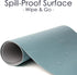 WAYBER Leather Desk Pad Protector, Waterproof Mouse Pad, PU Desk Mat for Office/Home, Light Blue/Silver, 31.5x15.7in