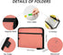 Folder,13 A4 Salmon Expanding Organizer File Pocket Expanding File Folder Accordion Folder with Zipper, Accordion File