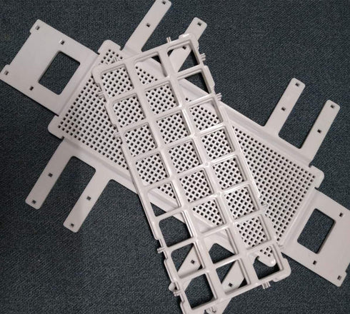 3 Packs Plastic Test Tube Rack, 24 Holes Lab Holder for 25mm Test Tubes, White, Detachable