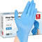 Schneider Blue Vinyl Synthetic Exam Gloves - Medium, Box of 100, 4-mil, Powder-Free, Disposable