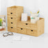 Wisuce Bamboo Desk Organizer, Mini Desktop Drawer Storage Box for Office Home Toiletries, No Assembly Required (3
