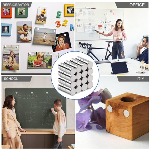 DIYMAG 120Pcs Small Magnets, Mini Refrigerator Magnets for Crafts, Multi-Use Strong Round Fridge Magnets