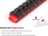 TEKTON 3/4 Inch Drive x 18 Inch Socket Rail, 10 Clips (Red) | OSR33110