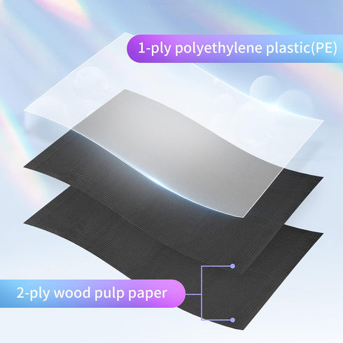 13" 18", 3 60 Annhua Black Dental Bibs Waterproof Patient Disposable Bib x Polyback Towel Ply Tissue Tattoo Paper
