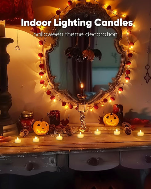 12 Pack 6H Amagic Timer Tea Lights Candles Battery Operated Candles with Timer, Auto On Daily, Flickering LED TeaLights
