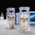 1000 1 Kisston Pcs Drink Carrier for Delivery, Plastic Carrier Bags Thank You Clear Handle Drink Poly Bags Bulk