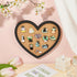 BENECREAT Heart Cork Board, 0.8" Thick Wall Mounted Bulletin Display Board for Brooch Pin Storage, 8x6.7" Home Decor