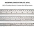 ZZTX Metal Ruler Stainless Steel Ruler Straight Edge Measuring Tool 6 Inch +12 Inch + 16 Inch 6 Pack Set