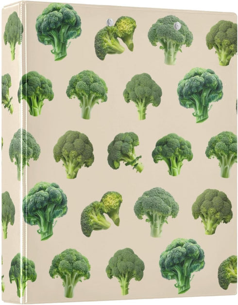 Tienchin Broccolis Celeries 3 Ring Binder 1.5 Inch, Cute Office Supplies A4 Three