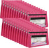 YoeeJob 24 Pack Pencil Pouch for 3 Ring Binder, Expandable Zipper Binder Pouches with Clear Window (Rosy)