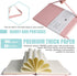 Lined Journal Notebook, Pink, 160 Pages, Medium 5.7 inches x 8 inches, 100 gsm Thick Paper, Hardcover